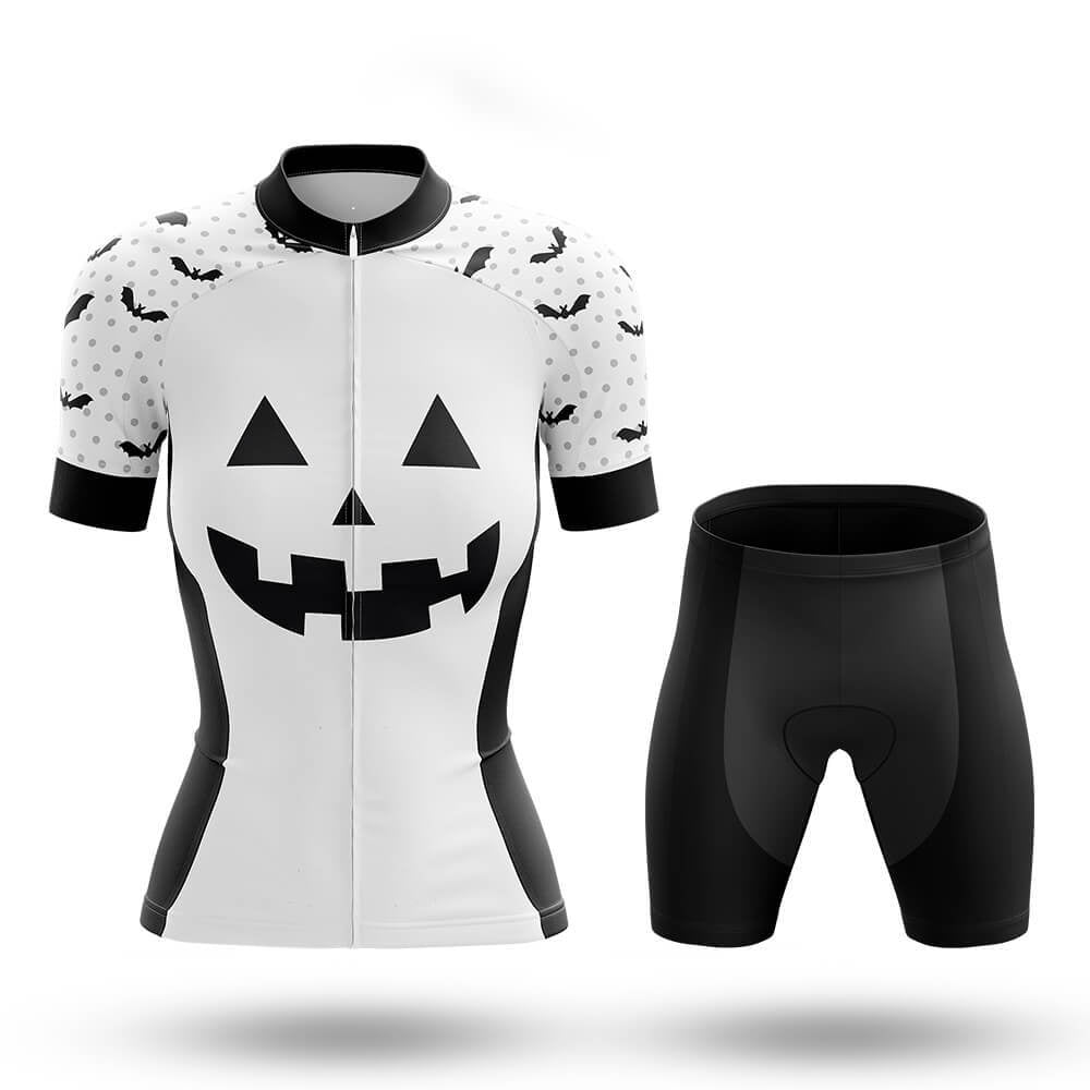 Pumpkin Face - White - Women's Cycling Kit