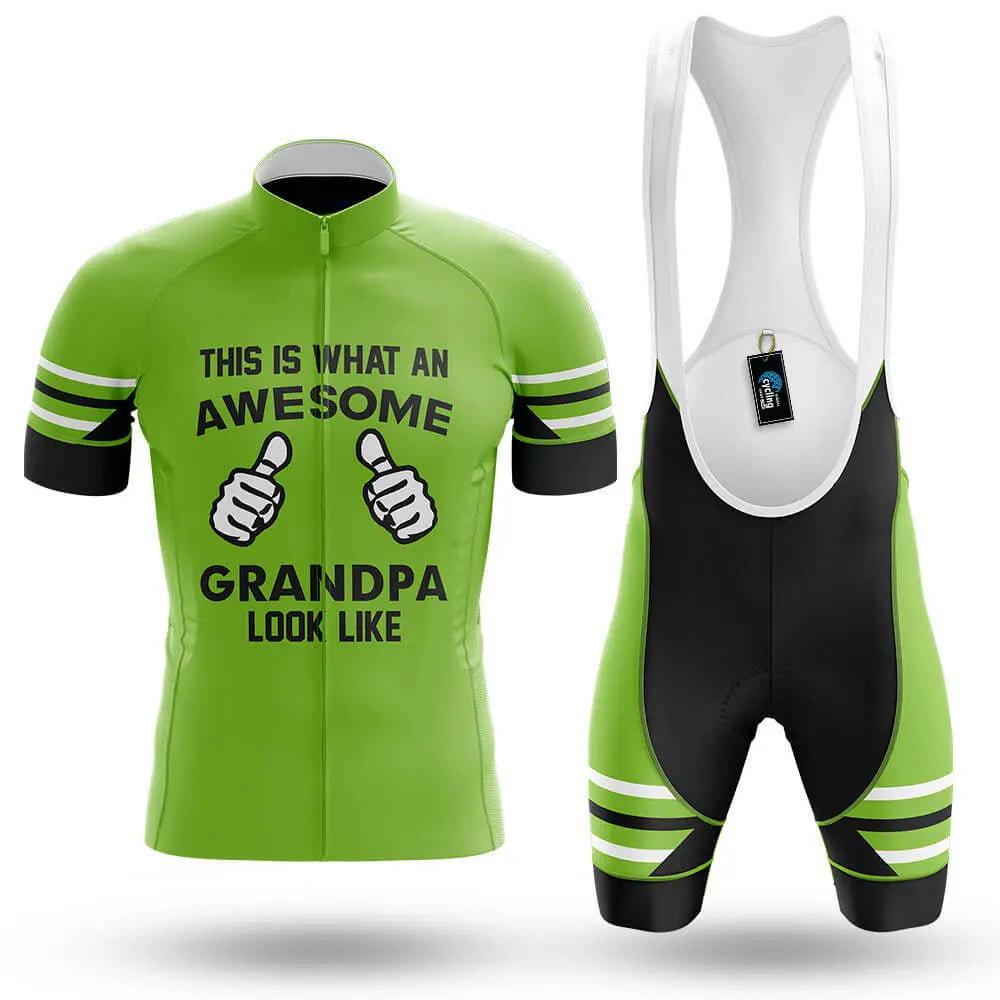 Awesome Grandpa V3 - Green - Men's Cycling Kit