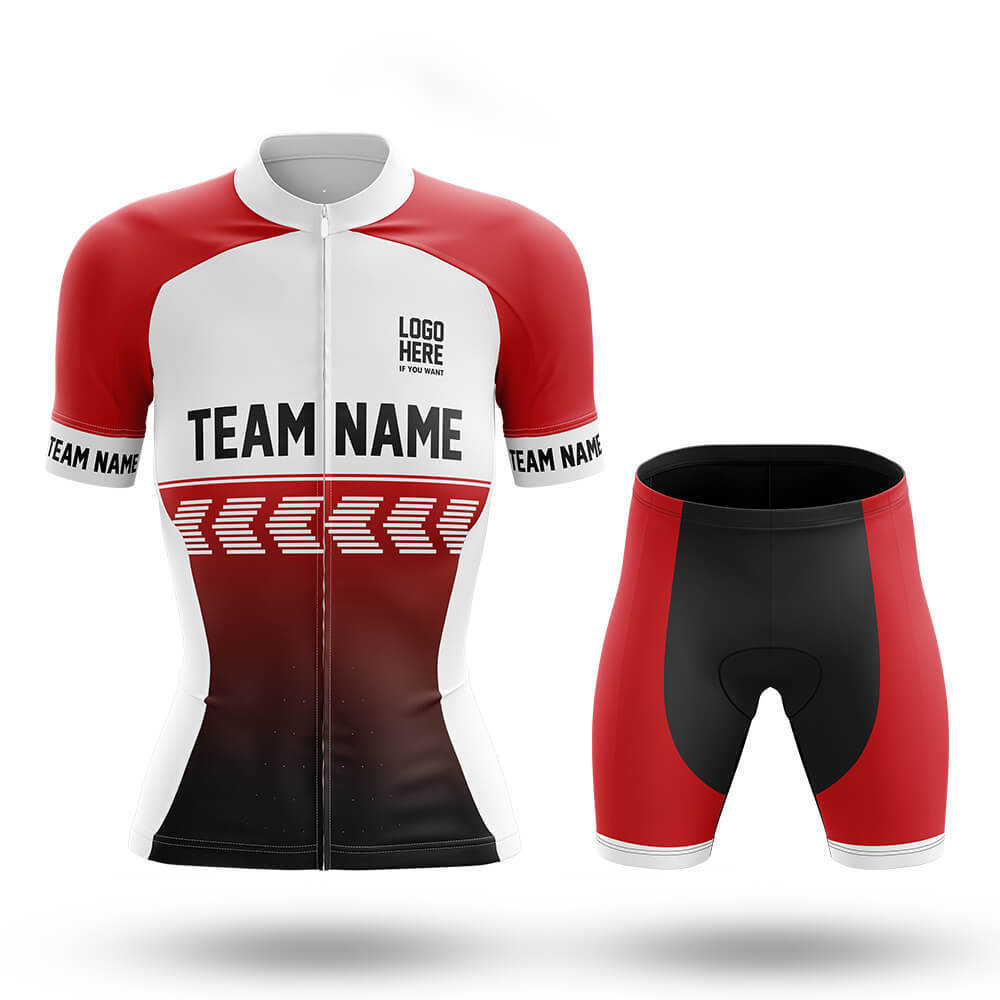 Custom Team Name S4 Red - Women's Cycling Kit