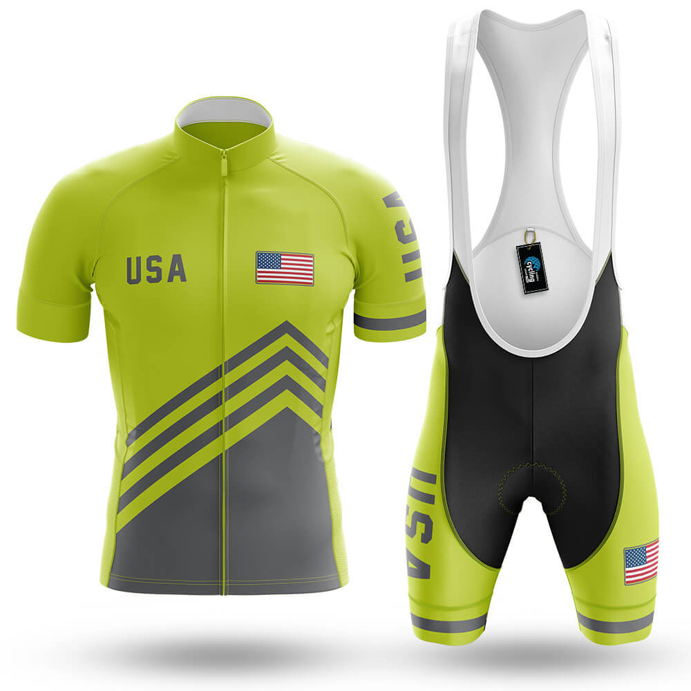 USA S4 Lime Green - Men's Cycling Kit
