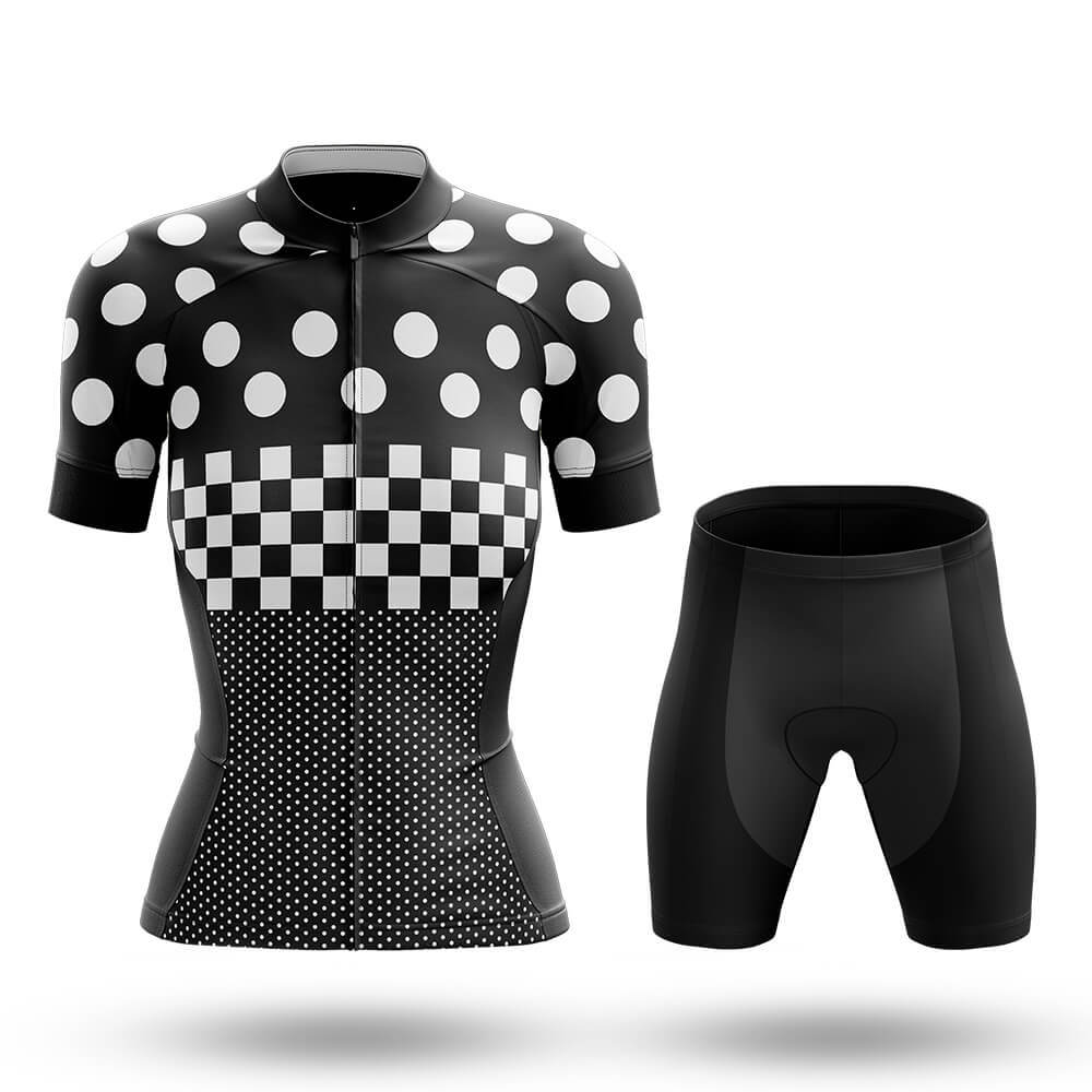 Polka Dots - Black White - Women's Cycling Kit