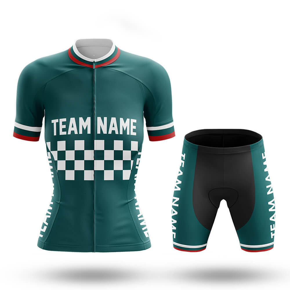 Custom Team Name M7 Green - Women's Cycling Kit