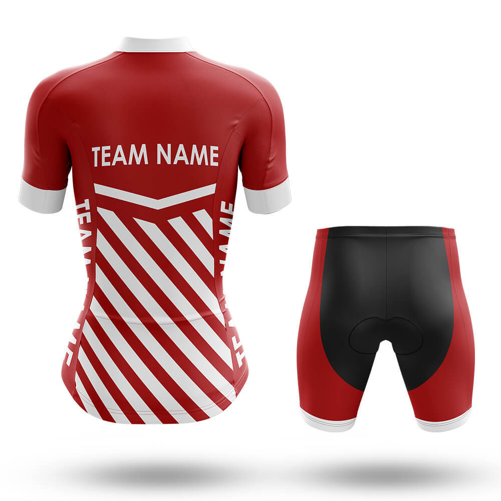 Custom Team Name M3 Red - Women's Cycling Kit