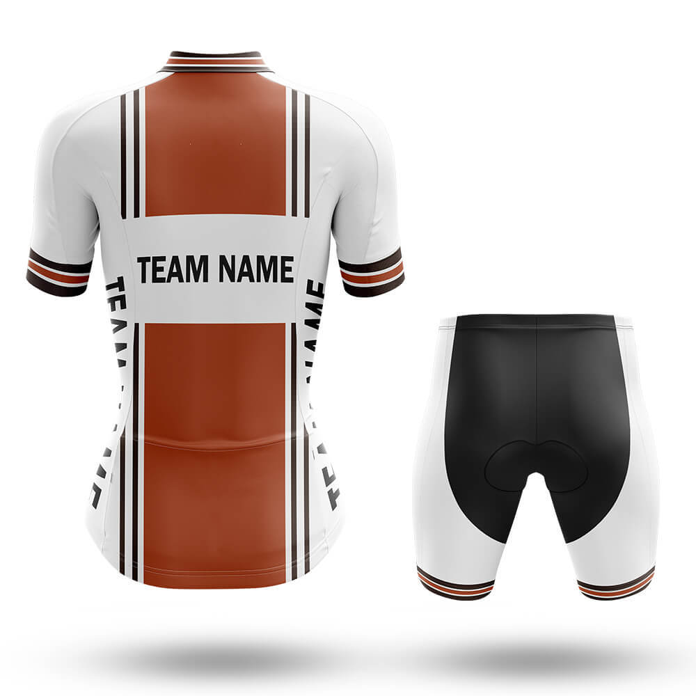 Custom Team Name M4 Orange - Women's Cycling Kit