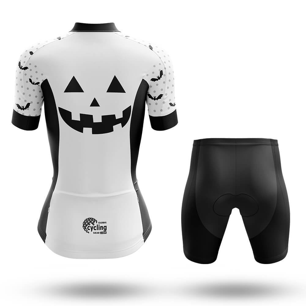 Pumpkin Face - White - Women's Cycling Kit