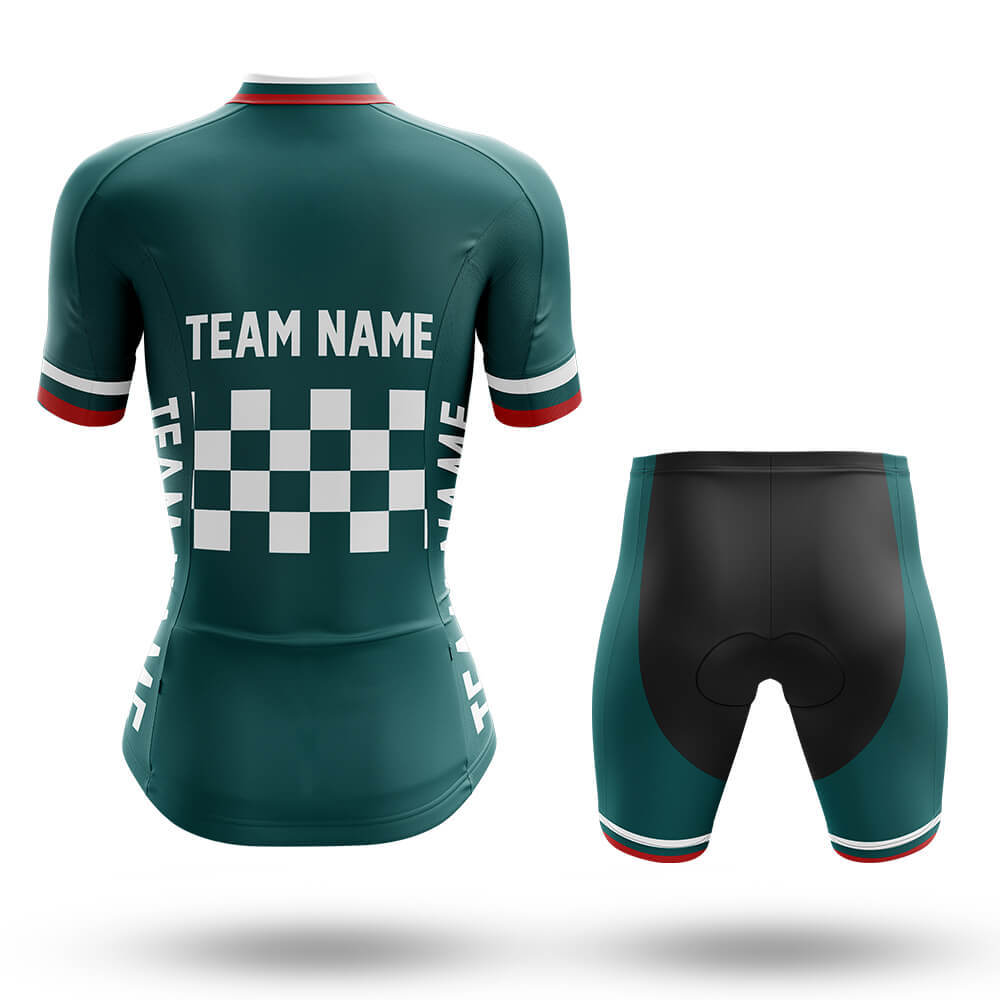 Custom Team Name M7 Green - Women's Cycling Kit