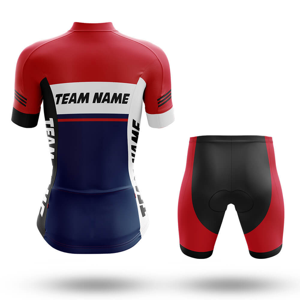 Custom Team Name M1 Red - Women's Cycling Kit