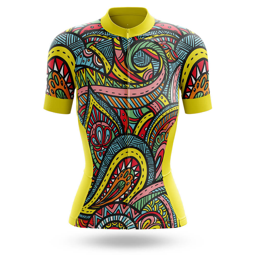Colorful Vintage Pattern - Women's Cycling Kit