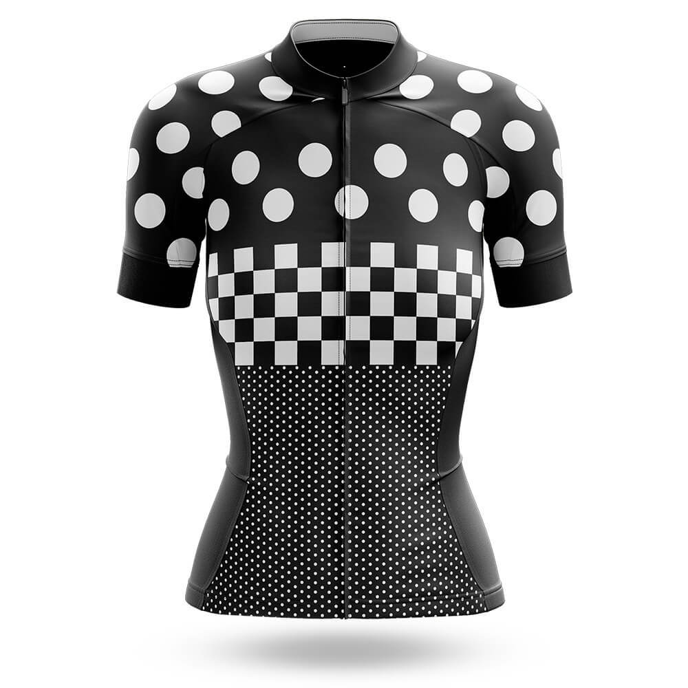 Polka Dots - Black White - Women's Cycling Kit