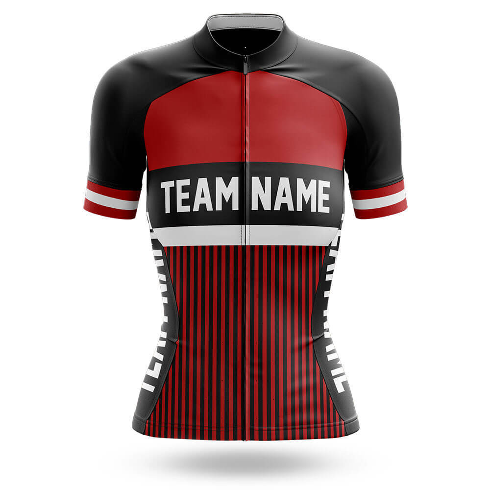 Custom Team Name M6 Red - Women's Cycling Kit