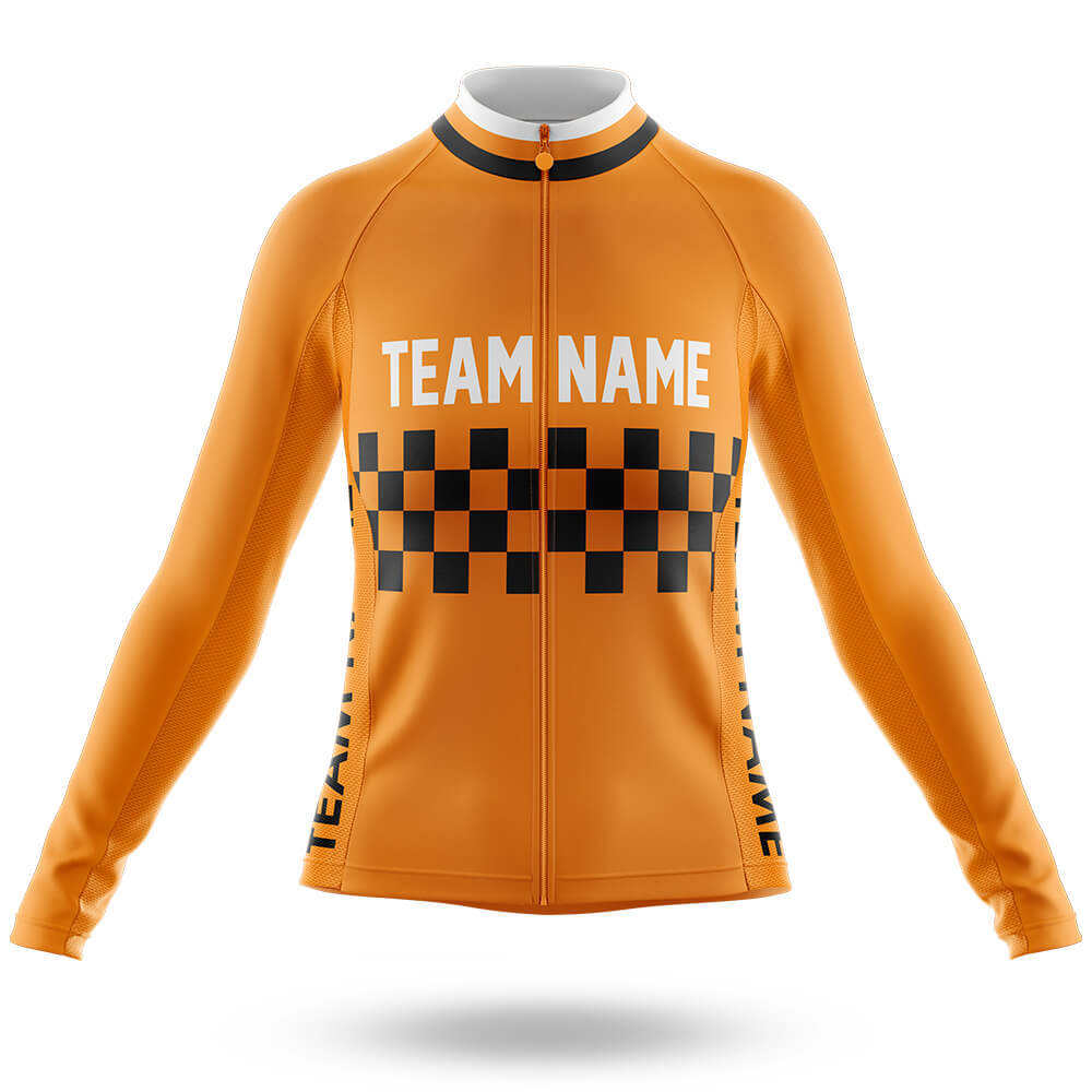 Custom Team Name M7 Orange - Women's Cycling Kit