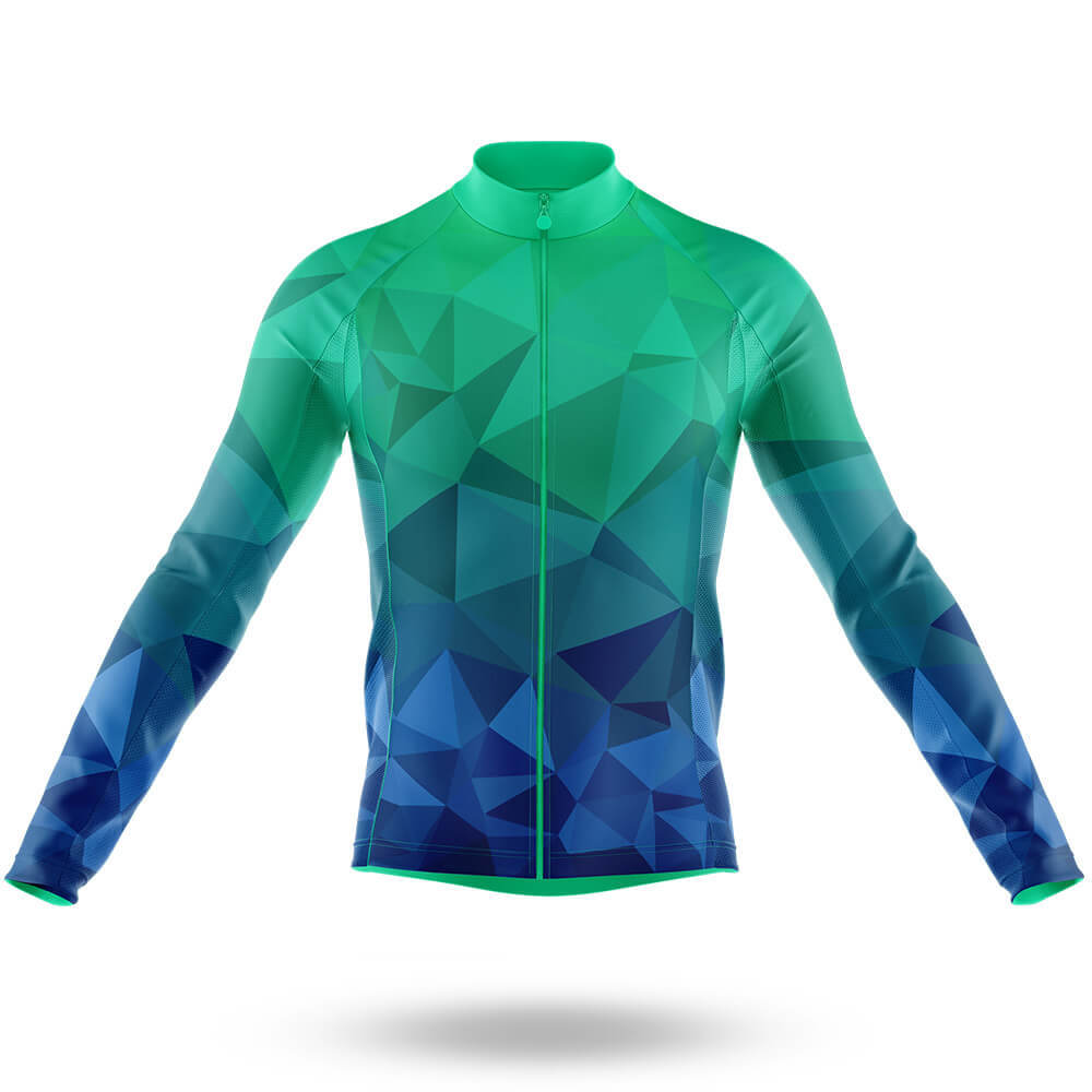 Blue Green Polygon - Men's Cycling Kit