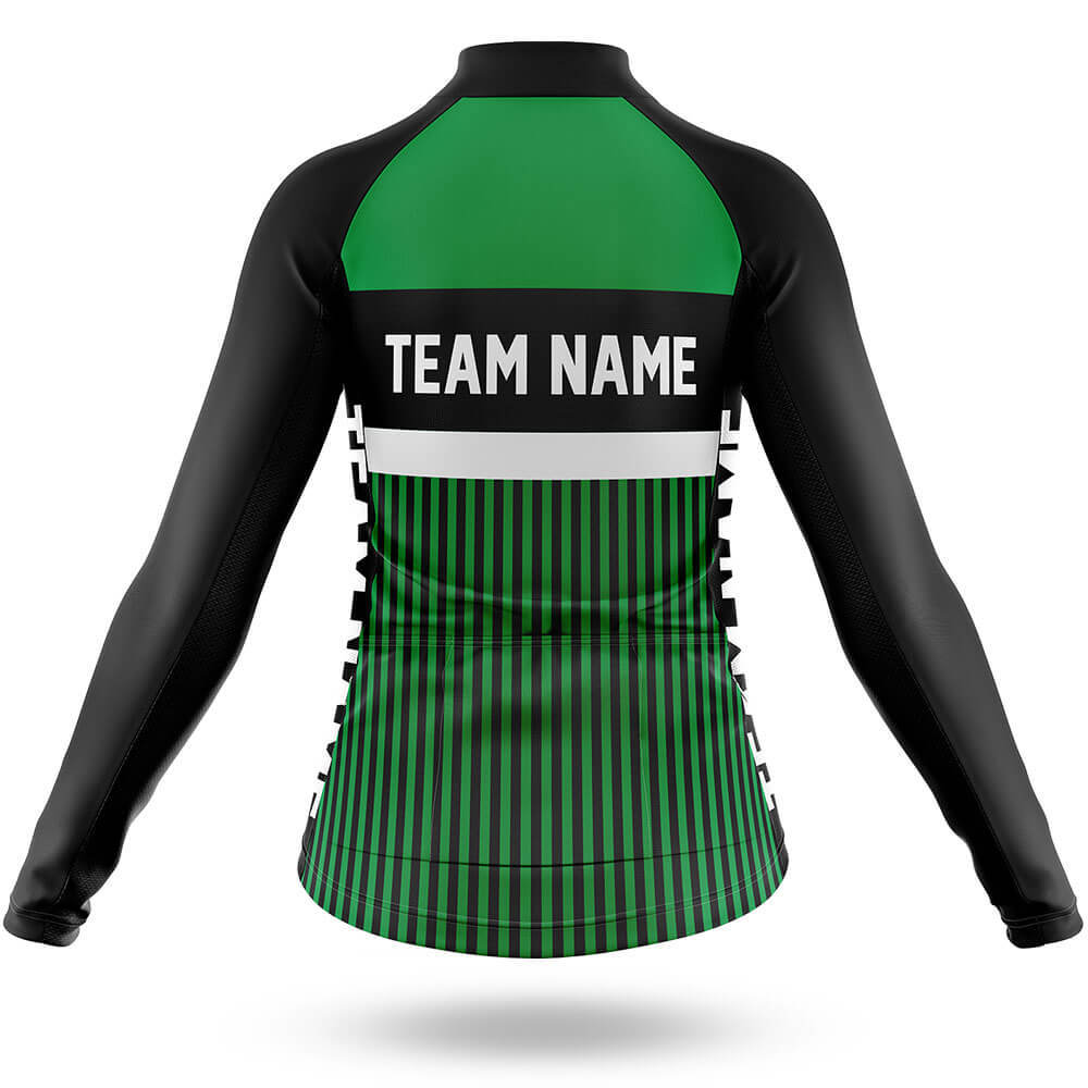 Custom Team Name M6 Green - Women's Cycling Kit