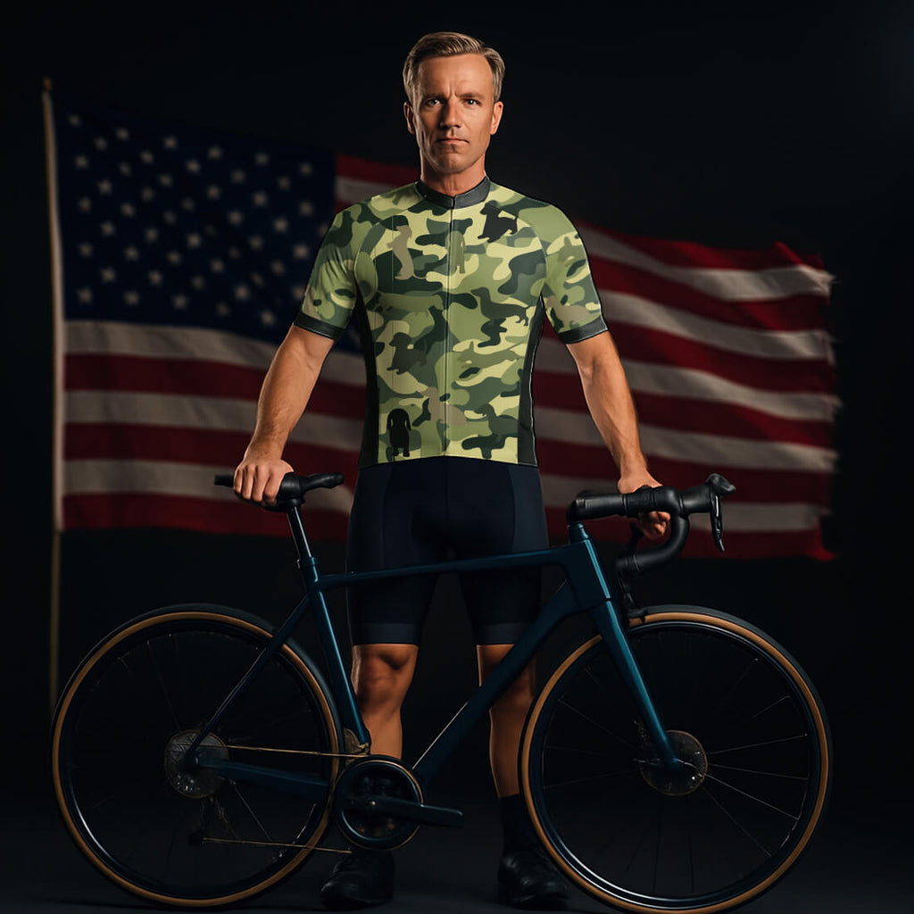 Camo Cycling Jersey for Men