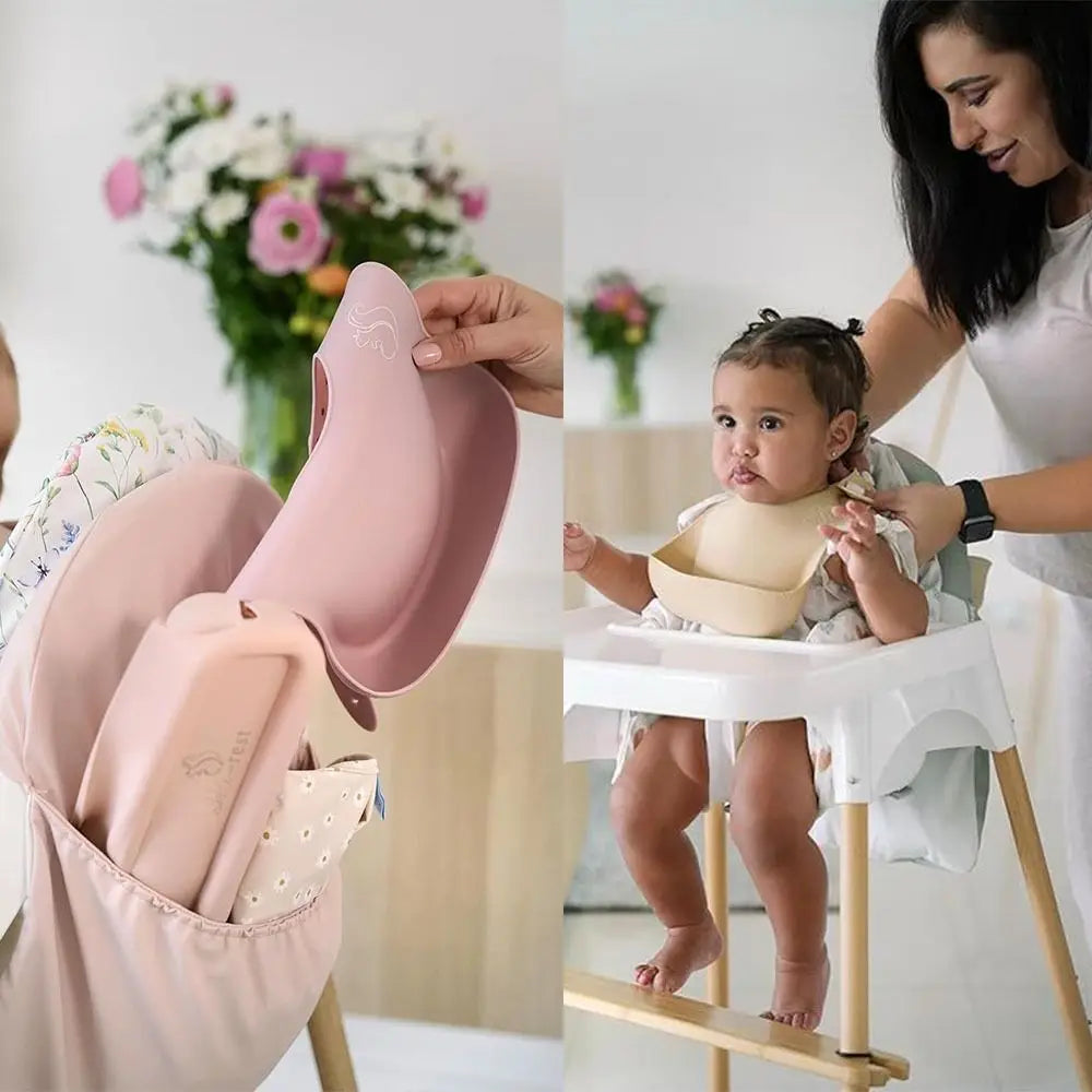 Portable Highchair Handy Pocket Pouch Infant Baby High Foot Dining Chair Cover PU Dining Chair Back Storage Bag Baby Dinning Ch